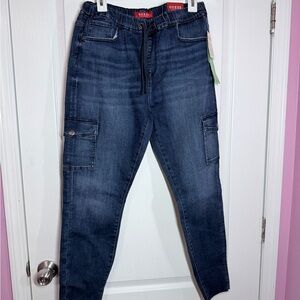 🎀GUESS Men's Dark Blue Relaxed Jeans